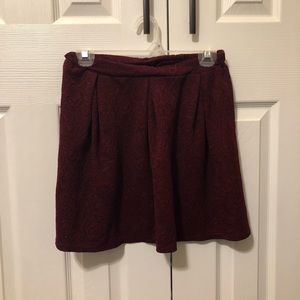 Short burgundy skirt